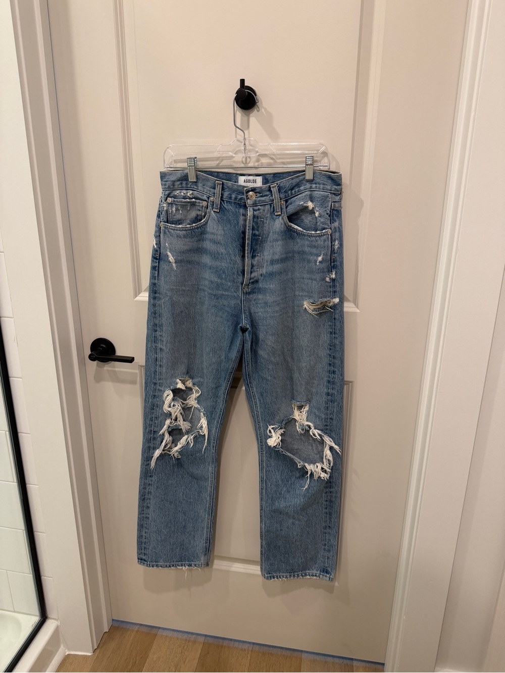 Agolde Relaxed Light Blue Distressed Men’s Jeans